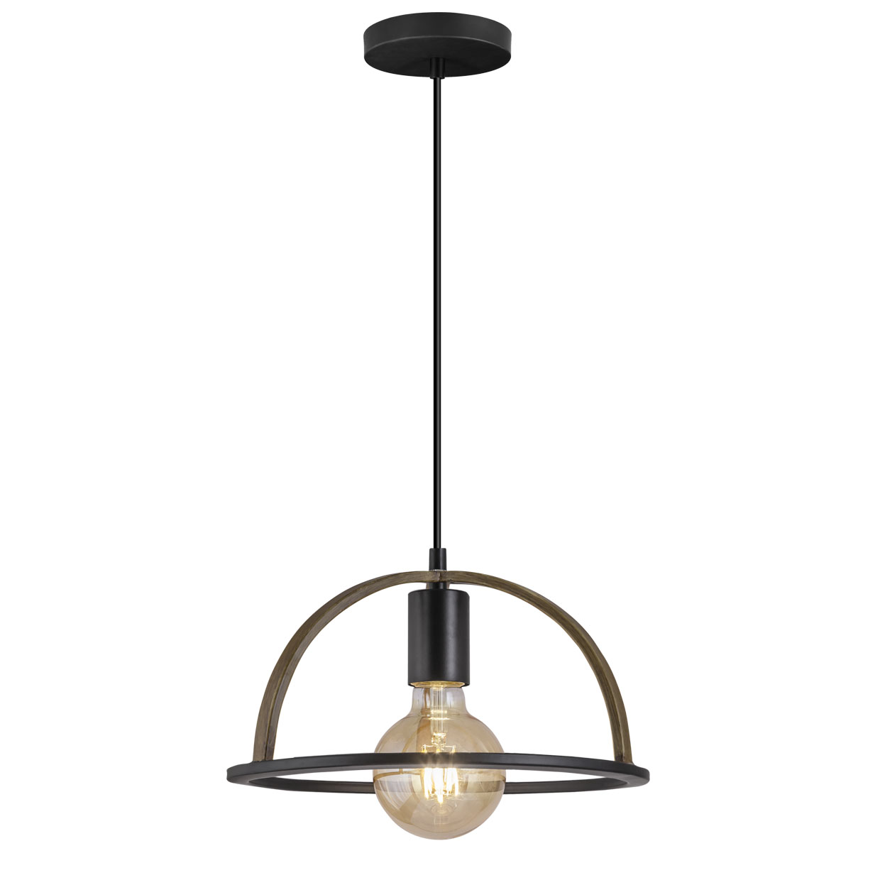 COLGANTE BALTA NEGRO 1 X 60W E-27