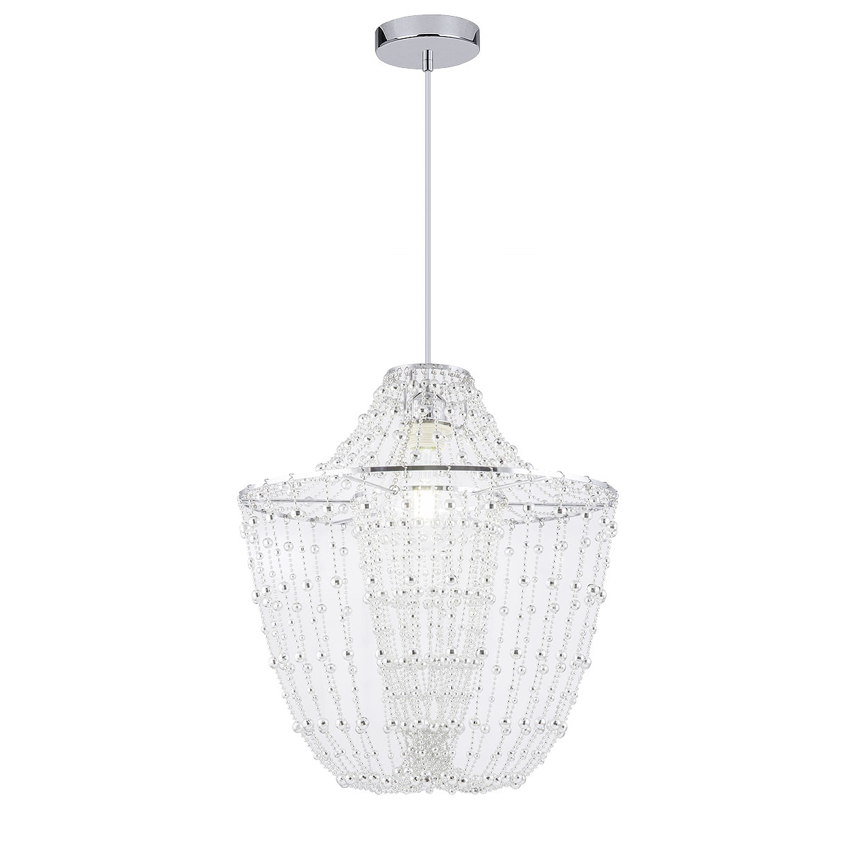 COLGANTE TEBAS CROMO 1 X 60W E-27