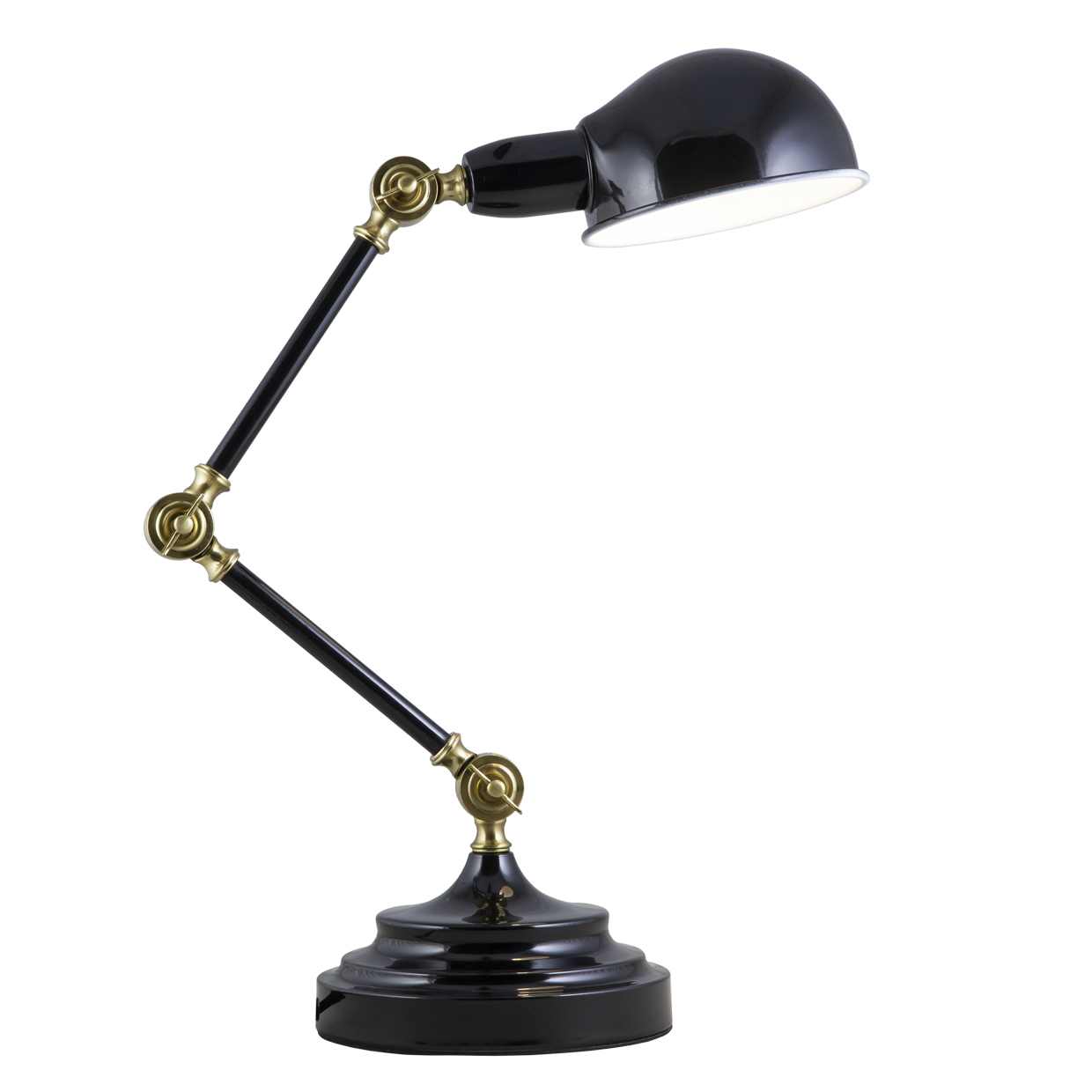 FLEXO TADAO NEGRO-LATÓN 1 X 40W E-14