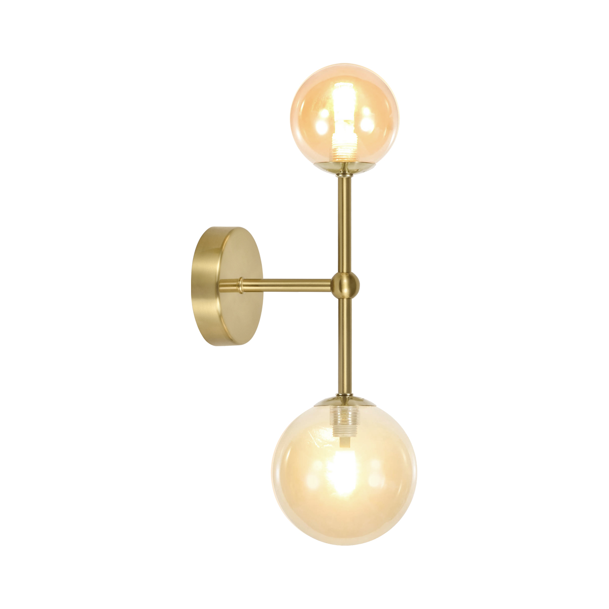 APLIQUE 2L.GALAXIA LATÓN AMBAR 2 X 28W G-9