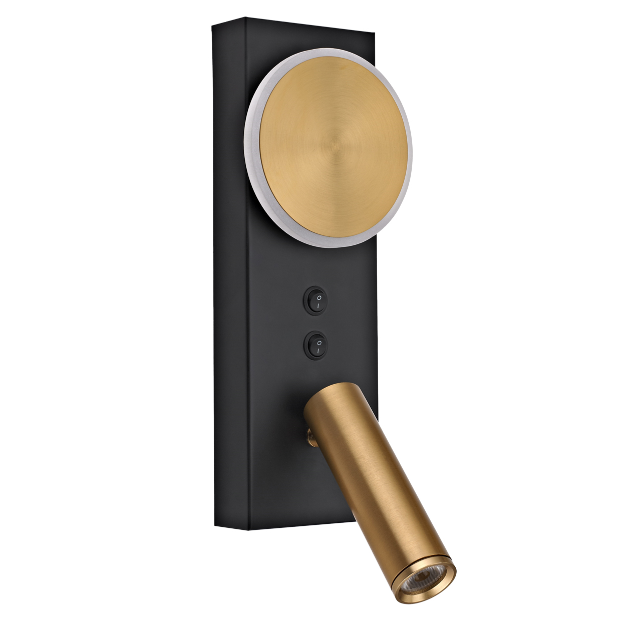 APLIQUE LED ARBAS NEGRO-LATÓN LED 8W 470LM 3000K