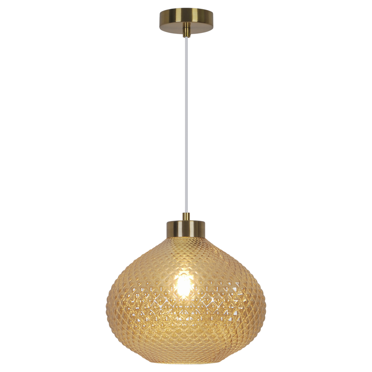 COLGANTE FLORE LATÓN – AMBAR