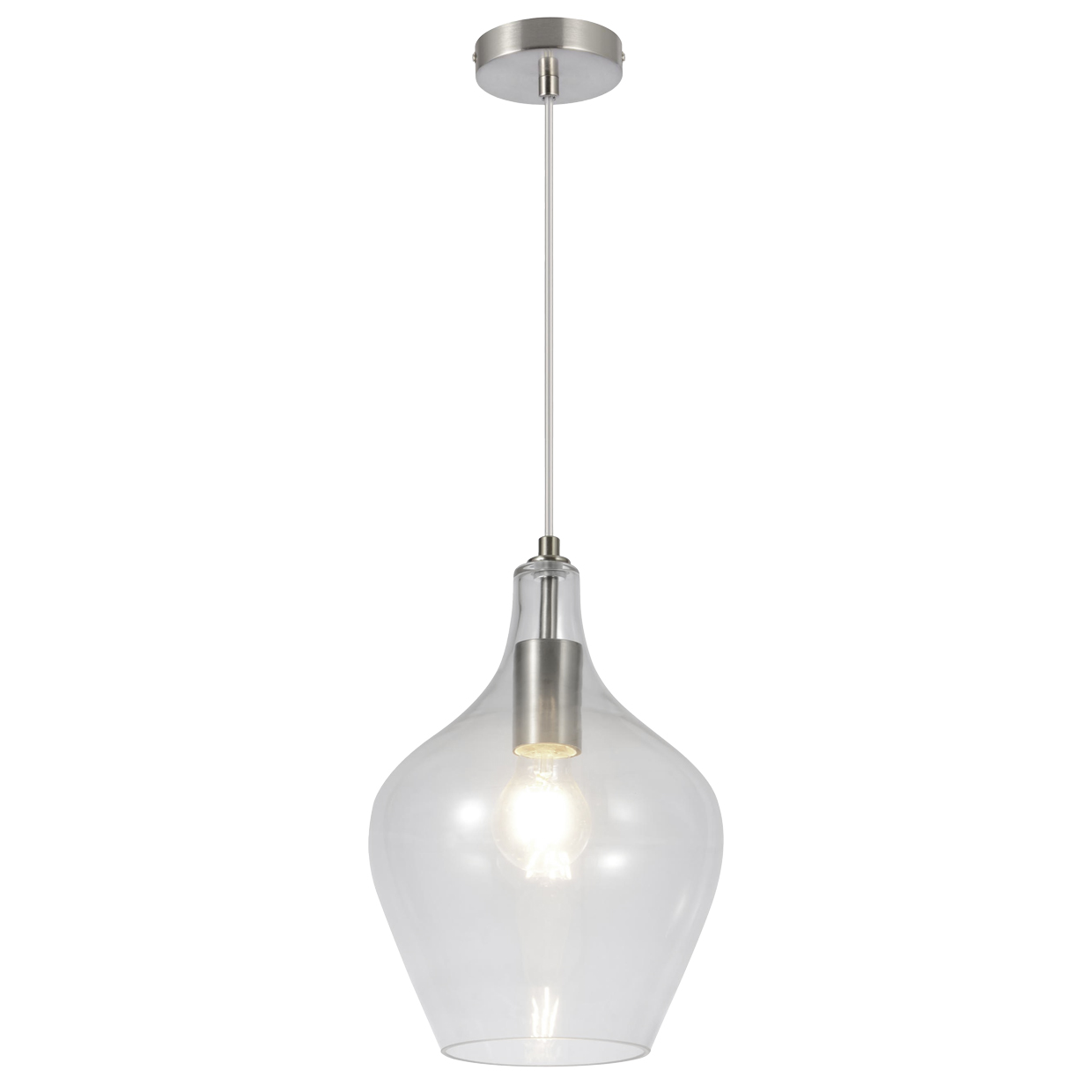 COLGANTE AINA NIQUEL SATINADO 1 X 60W E-27