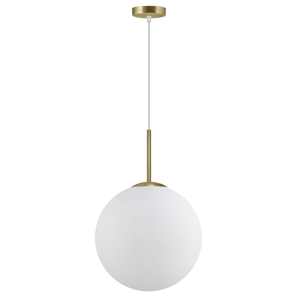 COLGANTE 1L.PORTILE LATÓN-OPAL 1 X 40W E-14 – TULIPA 35CM