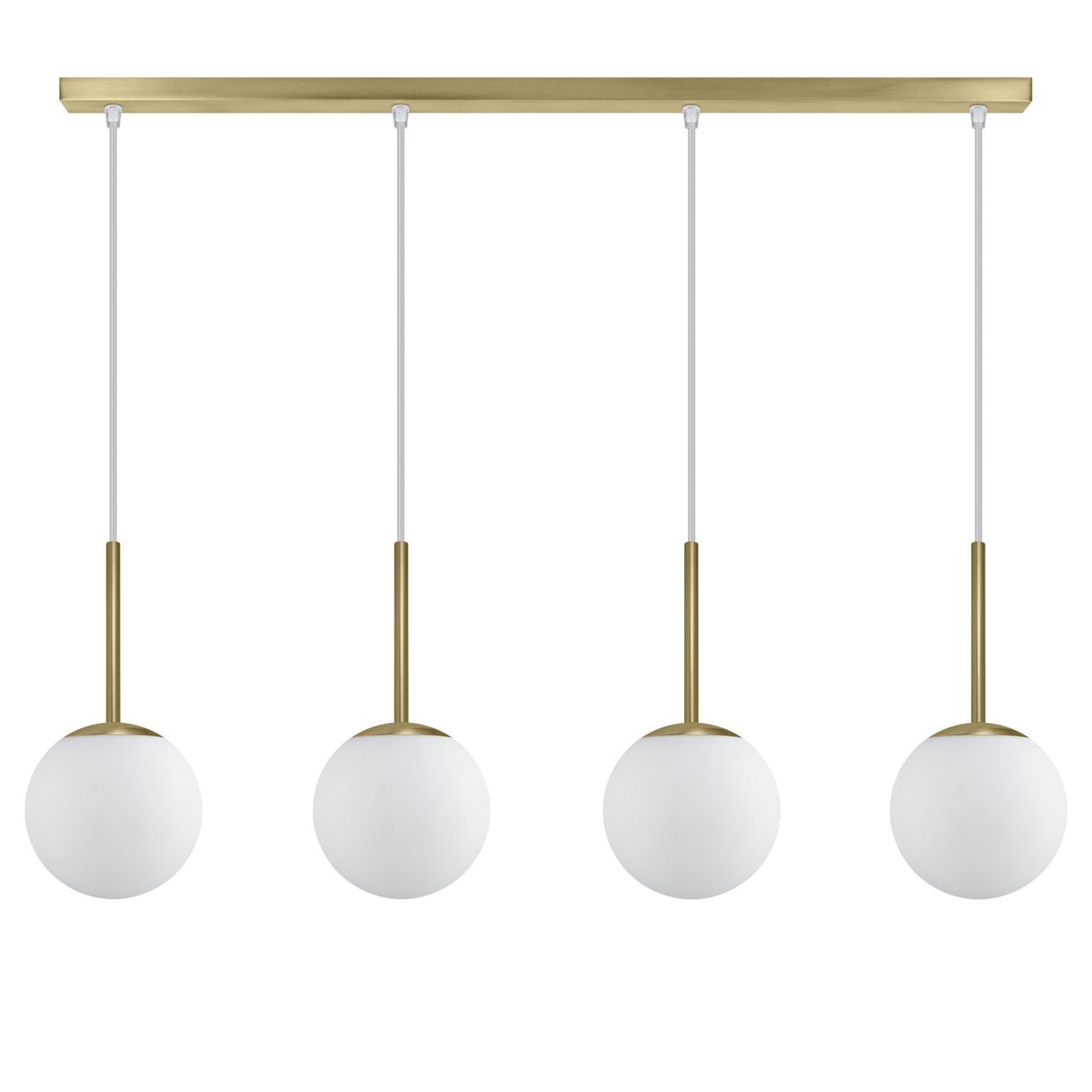 REGLETA 4L.PORTILE LATÓN-OPAL 4 X 40W E-14