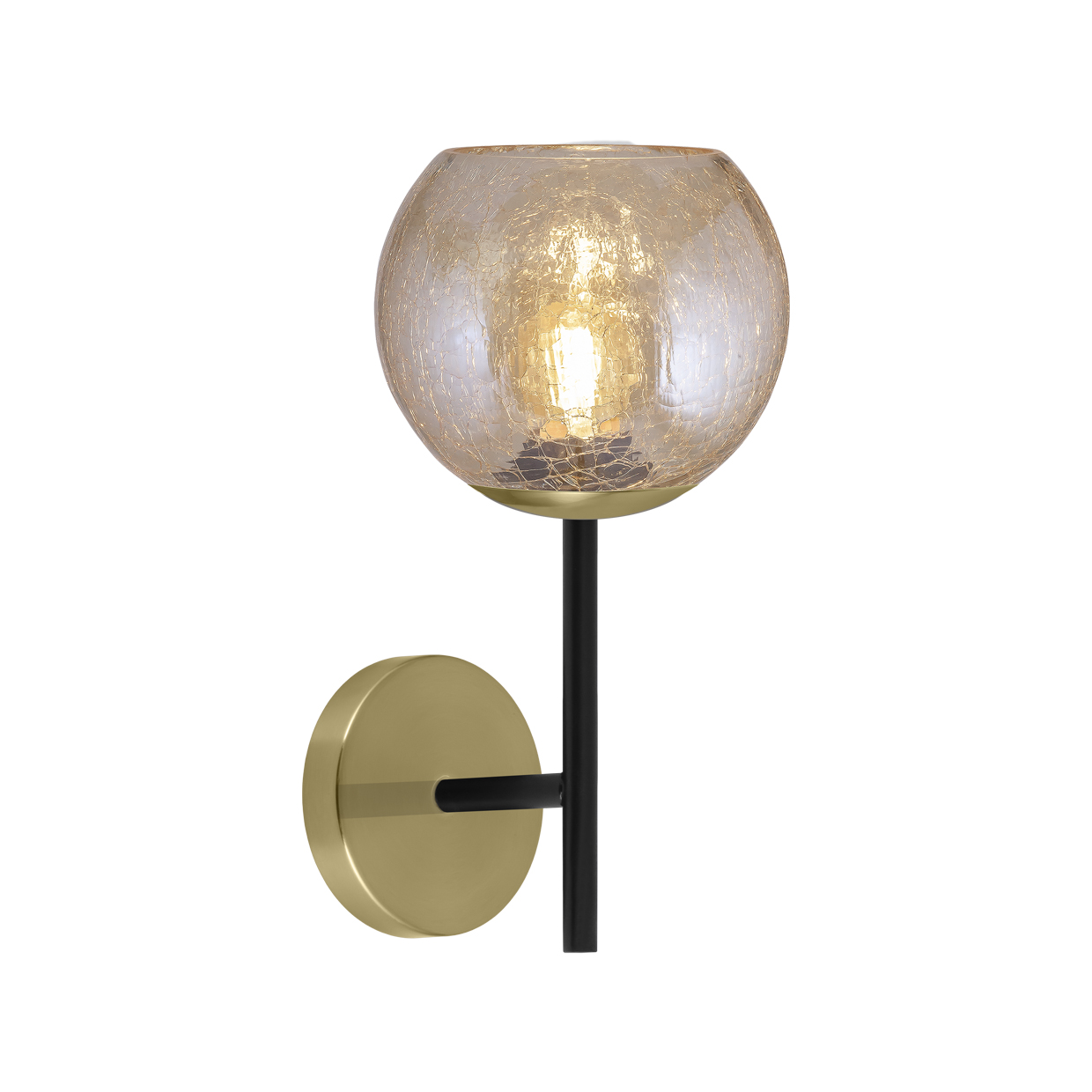 APLIQUE CACELA LATÓN-AMBAR 1 X 60W E-27