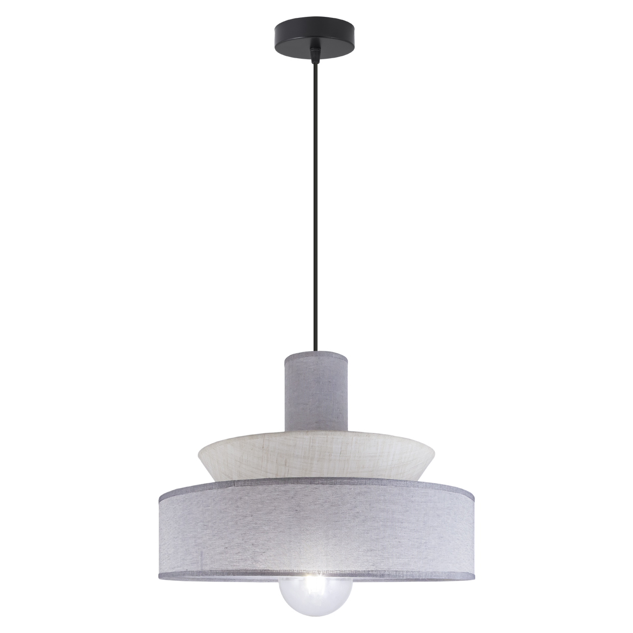 COLGANTE MOHANA BEIG/GRIS 1 X 60W E-27