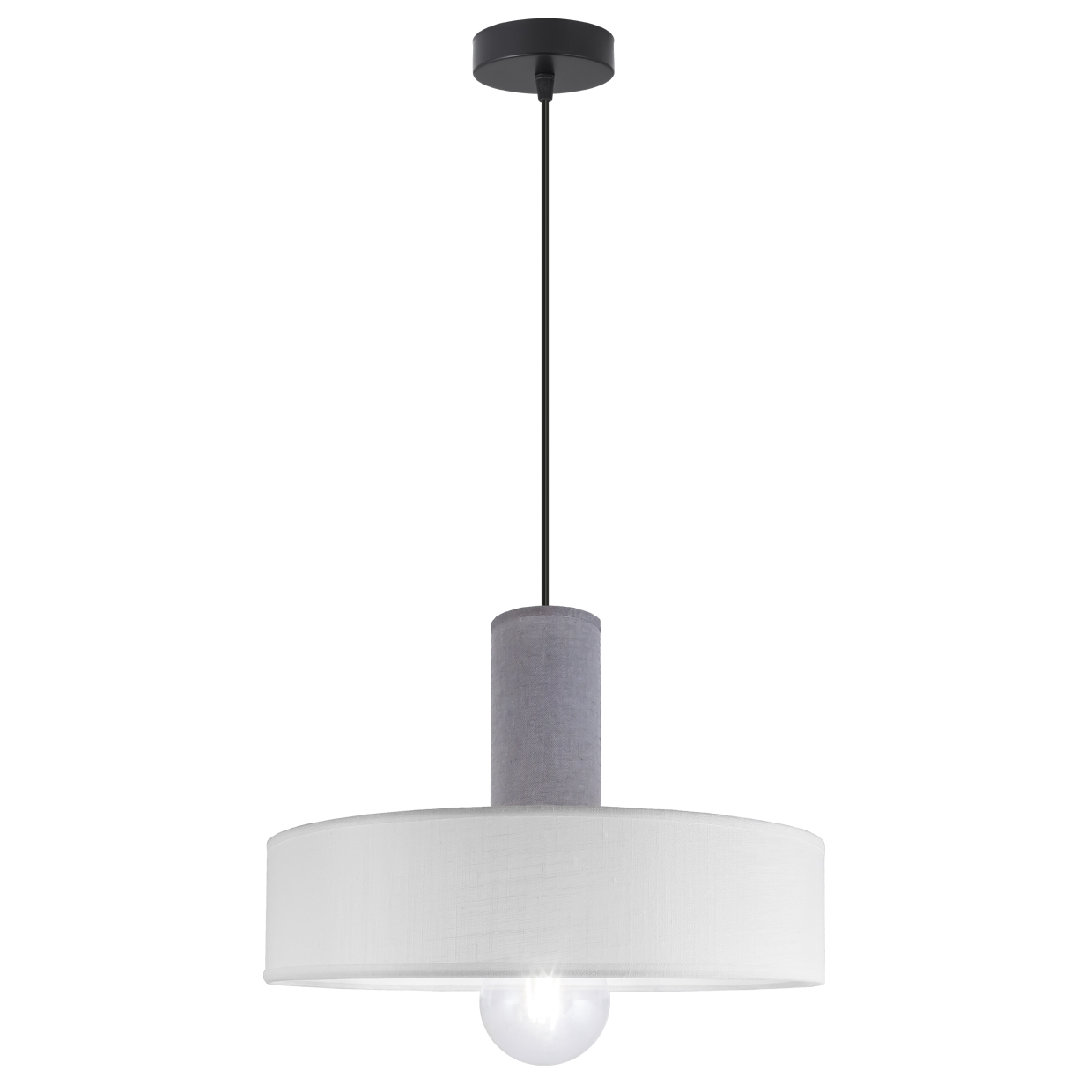 COLGANTE 1L KILIAN BLANCO/GRIS 1 X 60W E-27 – 40CM