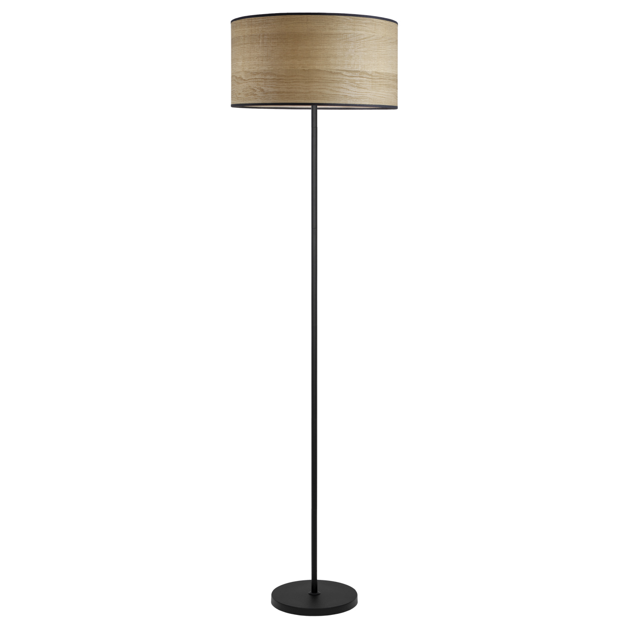 PIE SALON LARINO MADERA/NEGRO 1 X 60W E-27