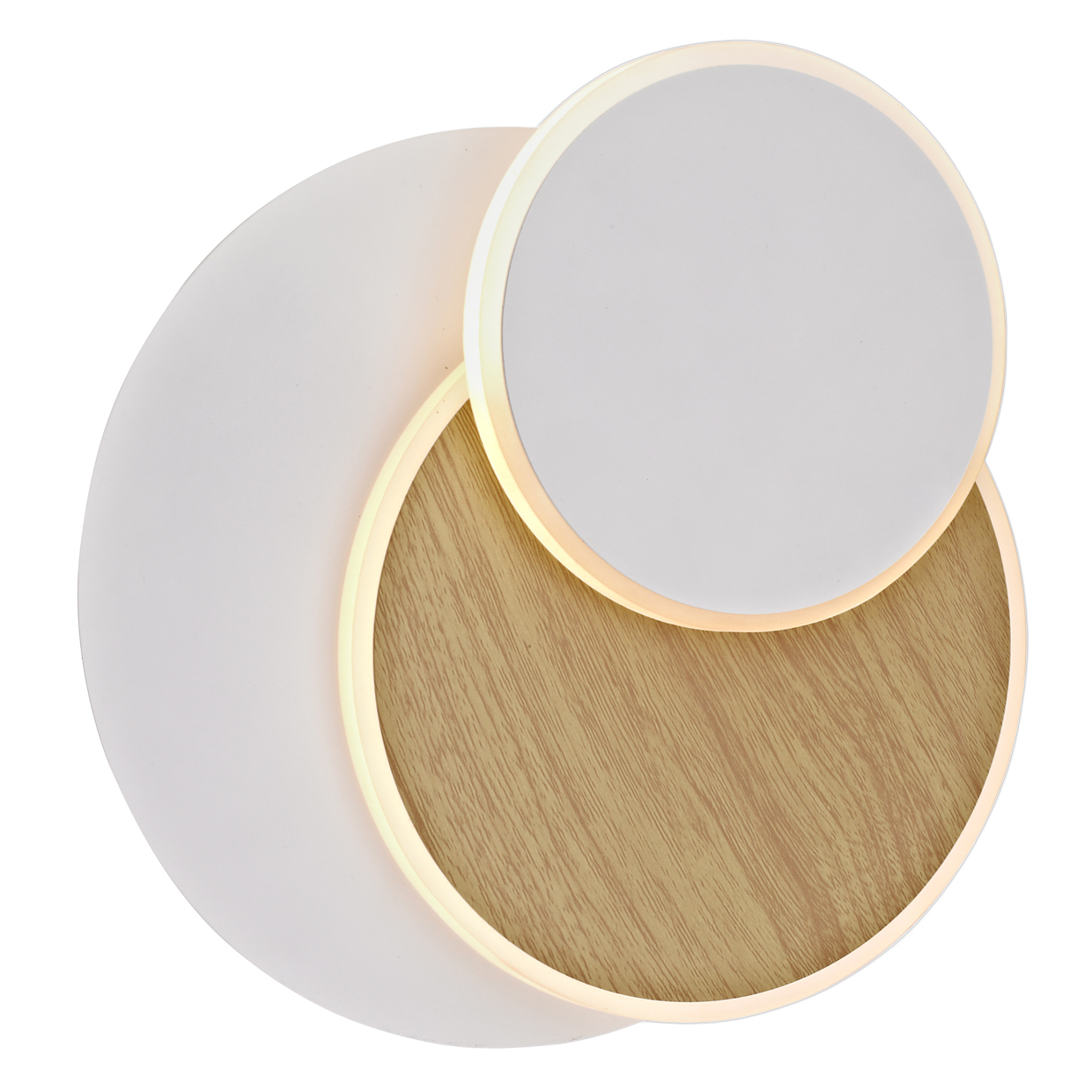 PLAFON LED BOSSA BLANCO-MADERA LED 15W 1425LM 3000K