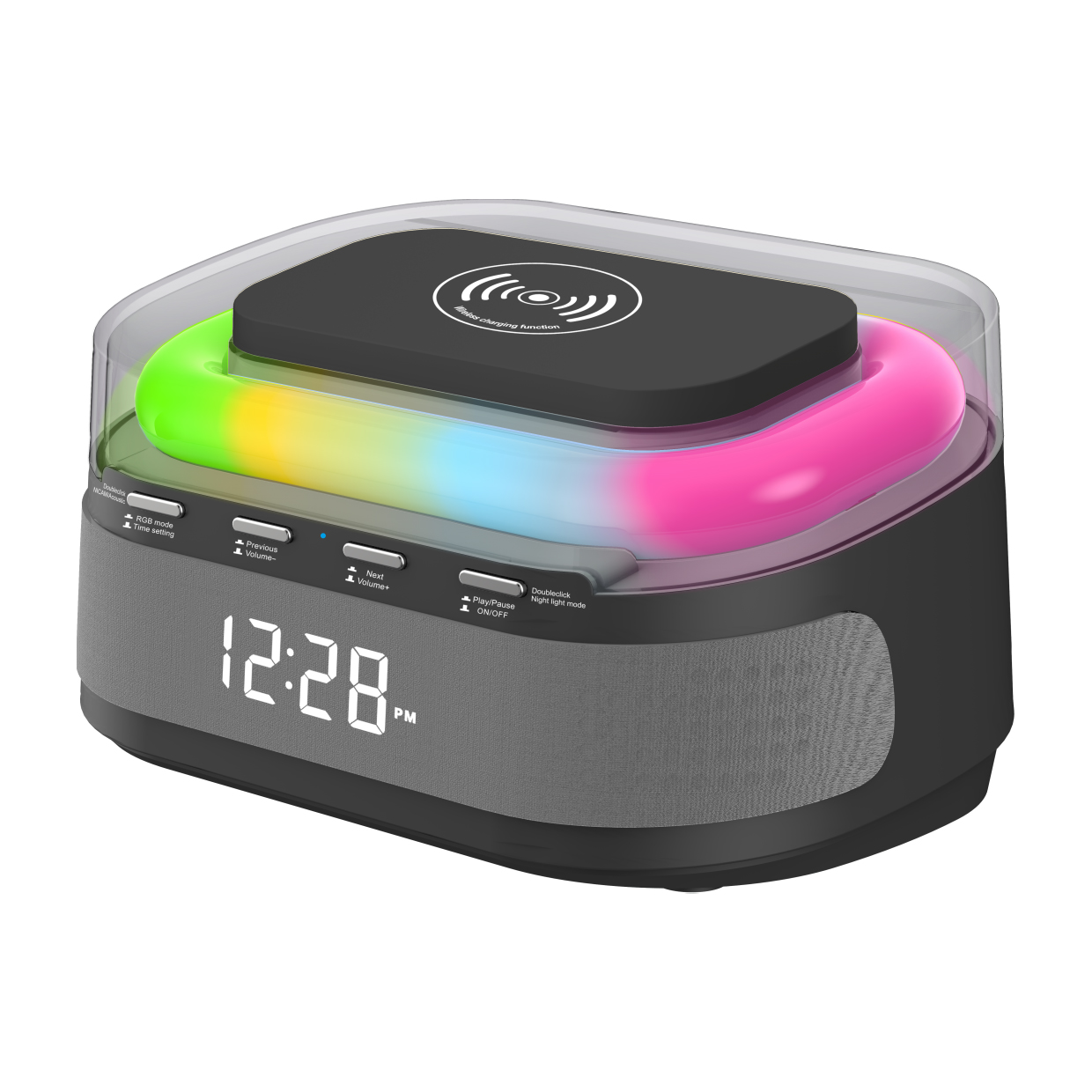 SOBREMESA BOLT NEGRO RGB LED – BATERIA RECARGABLE.