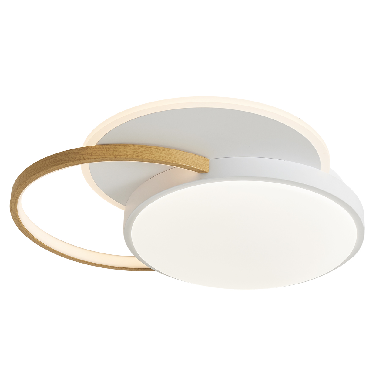 PLAFON LED TAIGO BLANCO-MADERA LED 65W 8901LM 3000-4000-6000K