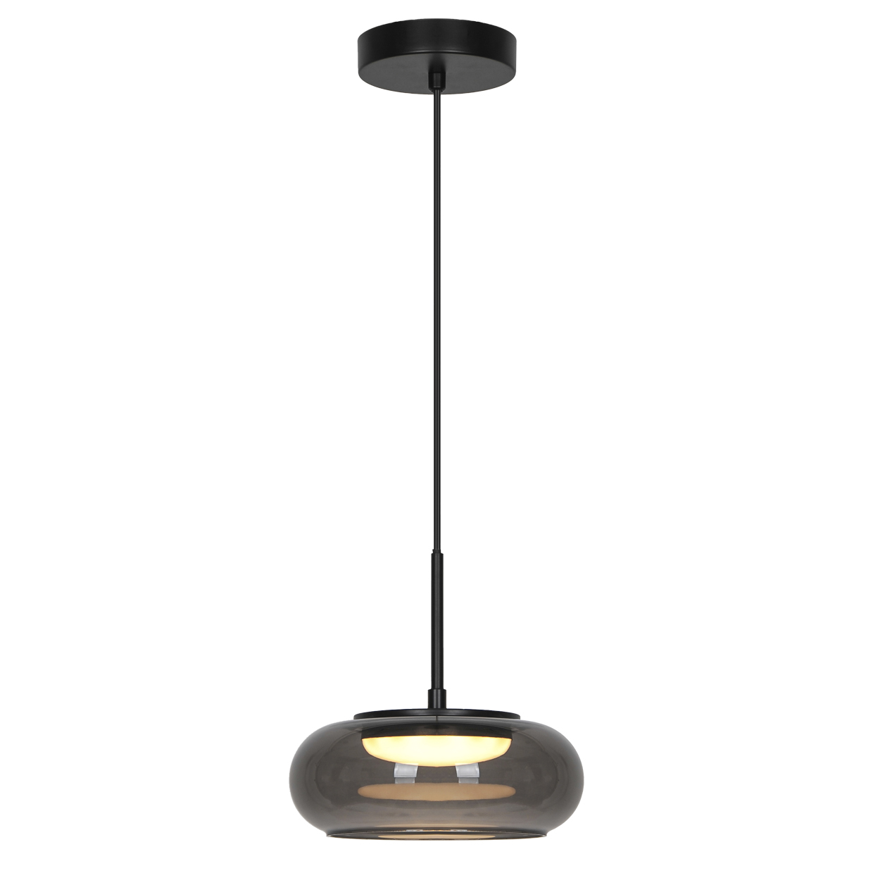 COLGANTE CITÉ NEGRO-FUME LED 9W 500LM 3000K