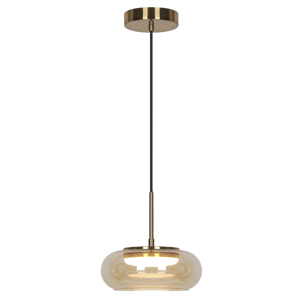 COLGANTE CITÉ ORO-AMBAR LED 9W 500LM 3000K