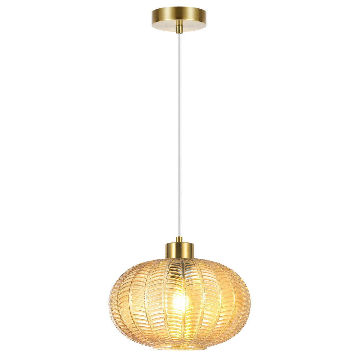 COLGANTE NAWA LATÓN-AMBAR 1 X 60W E-27