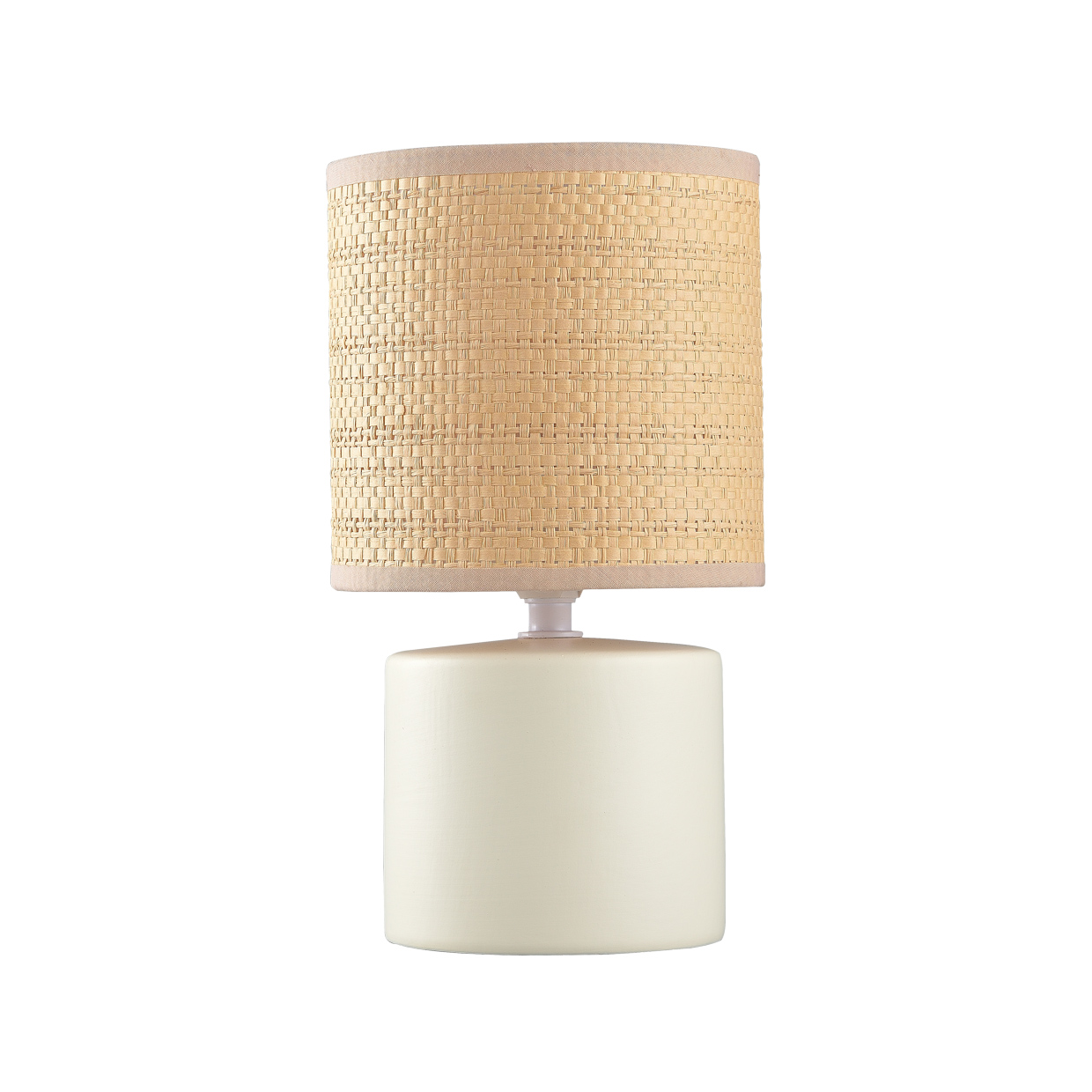 SOBREMESA MALIA BLANCO/NATURAL 1 X 40W / E-14