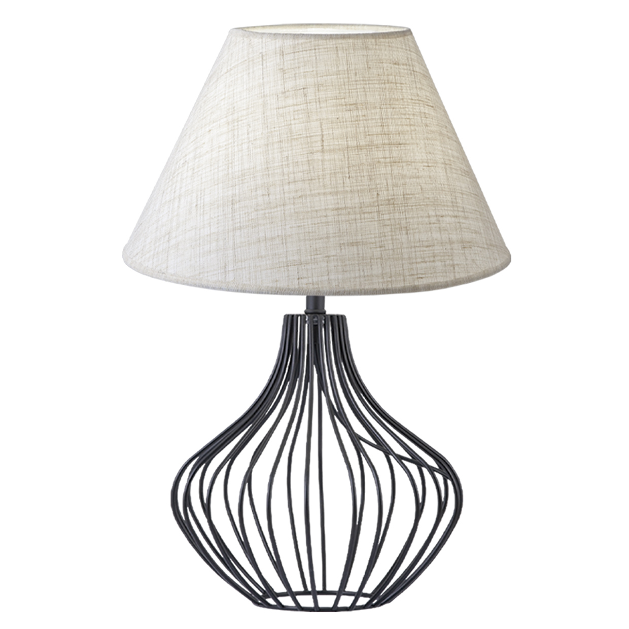 SOBREMESA PRISON LINO TOSTADO 1 X 60W E-27