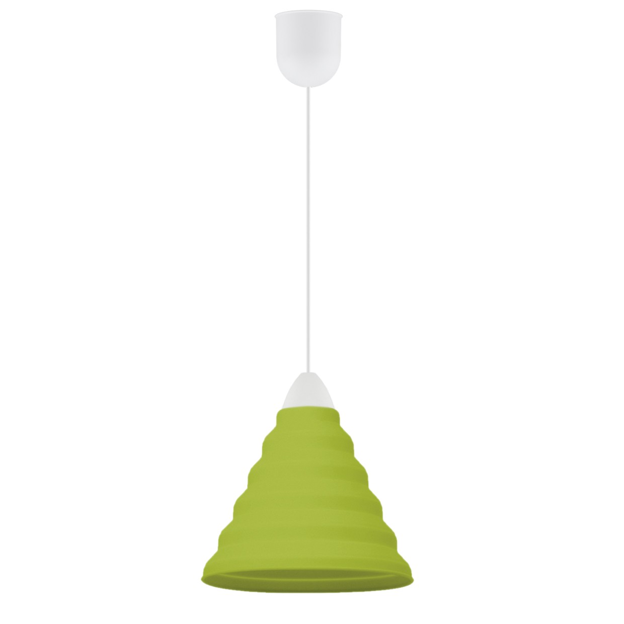 COLGANTE PIRAMIDE PISTACHO 1 X 60W E-27