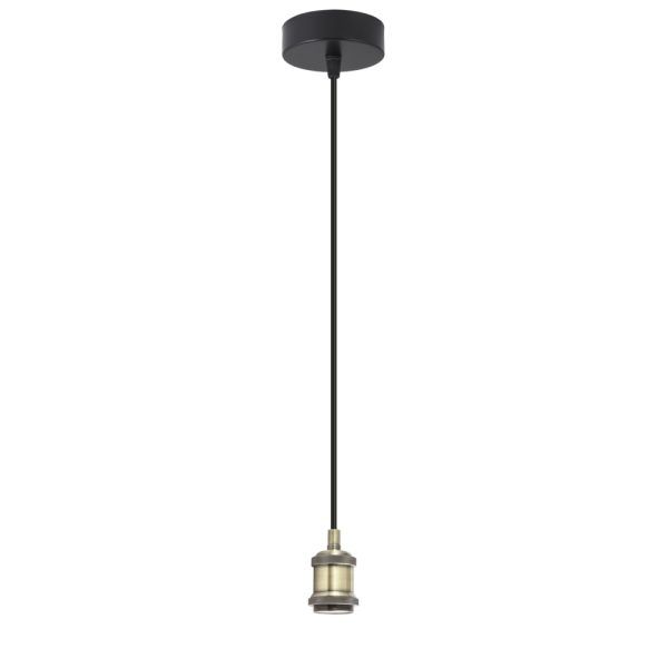 ELECTRICIDAD CERNUDA - COLGANTE 1L BAROLO NEGRO-CUERO 1 X 60W E-27